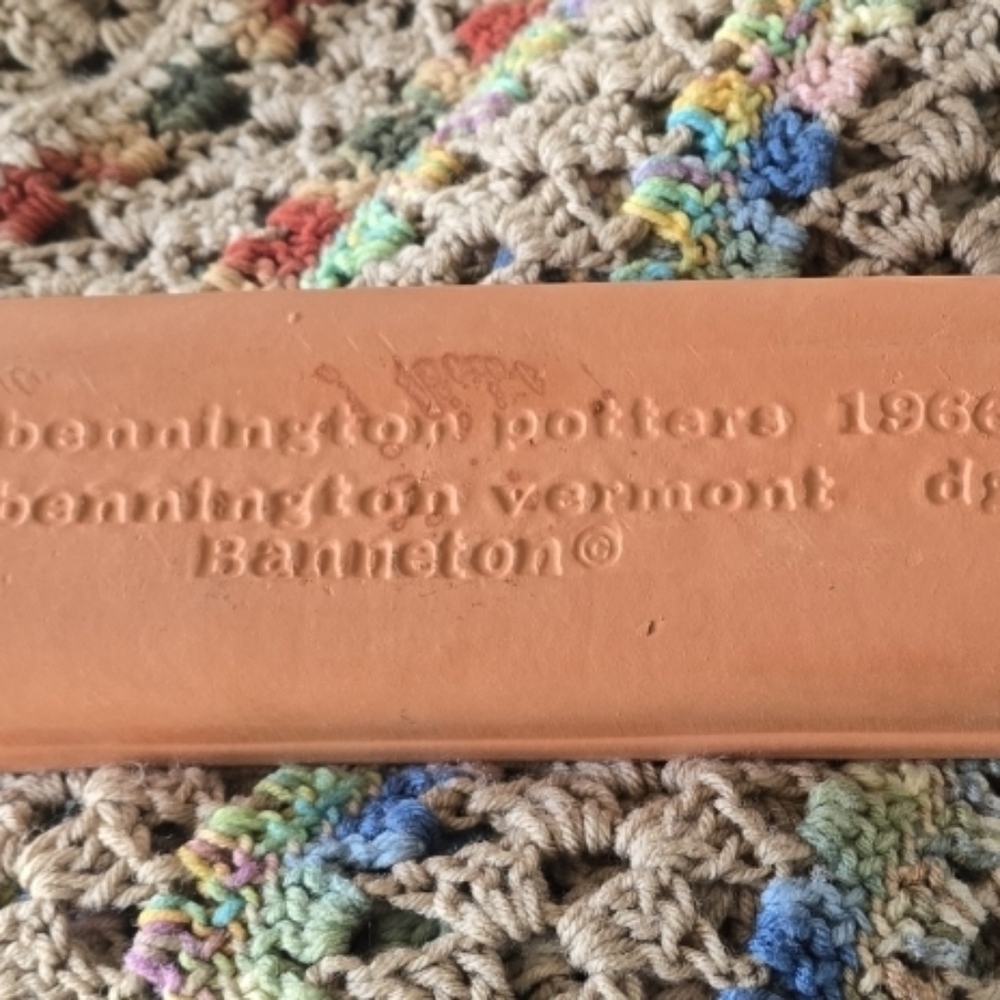 Vtg Bennington Potters 1966 Terracotta French Bread Server by David Gil 16.5"